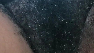 Stepmom Teasing with Hot Lingerie Hairy Pussy Close-up