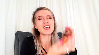 Close up with teen blonde sex doll rubbing her cunt