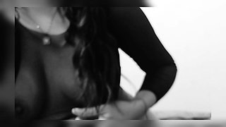 What do you think of my breasts 🥰. Black and white video series, with military and Jhon Deivis