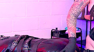 Gimp Sub Gets Pegged and Milked