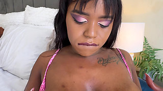 Busty Black Girl Let Me Use Her Big Tits and Mouth