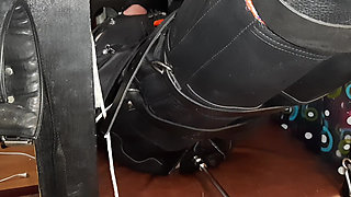 Leather Bondage and Machine Fuck by Mistress LDC