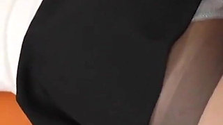 Office Temptation. Black Stockings Worker Teases with Sheer Lines, Close Touch Turns Into a Private Heated Moment - Part 2