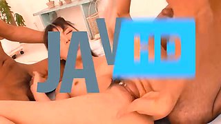 Hikaru Shiinas passionate Japanese delight thrills young men with intense bukkake fun