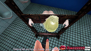 Saber: Wet Anime Girl in Public Toilet Rule34 Animation Mouth Fuck Deepthroat Near Wall with Sensual Moans, Bondage Blowjob