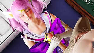 Creampie fantasy with masturbation and Honey Select 2 featuring Lux