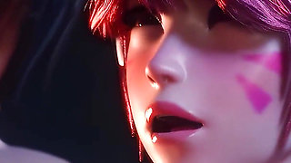 Horny D.va Fucks in the Washroom - Overwatch 3D Animation