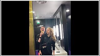 Lesbian Rough Public Toilet Fuck After The Gym