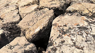 I Go with My Stepbrother to Spend the Day at the Beach and We End up Fucking Between the Rocks