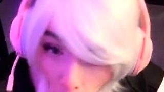 Josei Otoko Ahegao Blowjob With Dildo