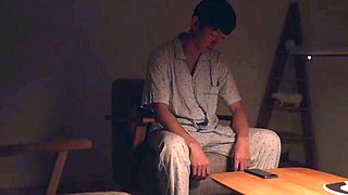 Small titted asian beauty giving blowjob