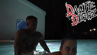 Latina BBC Freak Jenny Picante Goes to a Pool Party and Ends up Getting Double Teamed by 2 BBC
