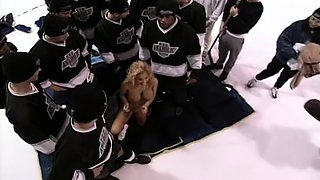 Blonde with big boobs has wild interracial fuck