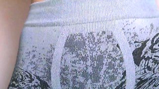 Big-Ass Blonde MILF Shows Off Her Cameltoe