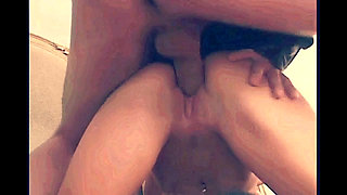 Skinny Mature Is Stuck in a Threesome