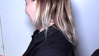Glory hole blowjob blonde loves a bbc