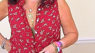 British Granny Zadi Fucks Herself with a Dildo