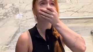 Blonde Slutty Teen Masturbates In Shower
