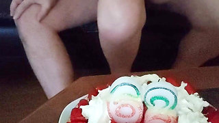 Birthday of a very slutty granny 62 years old