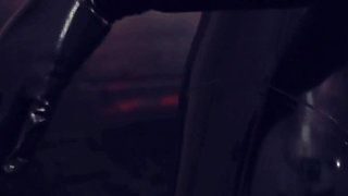 Big Natural Tits MILF in Latex Rubber Fetish Shiny Clothes.