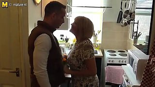 Home story with British step mom and young lover