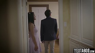 Busty petite Asian teen fucks an officer