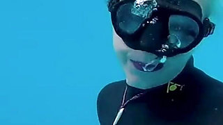 Underwater Wetsuit JOI in My Private Pool