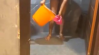 Indian Akka Bathing And Dressing Up