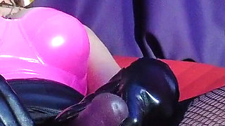 Fetish Mistress Eva Latex Dominatrix BDSM Femdom Heels Hot Big Ass MILF Pink Leather