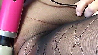 Julie Cunningham Fucked by a Machine While Wearing Black Pantyhose