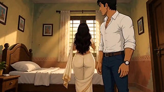 Sex - Desi Wife in Saree Gets Creampied by Big Cock Husband