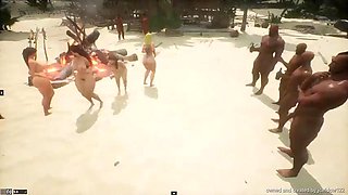 Granny gets blacked on nude beach: Blowjob, Doggy  Cowgirl Porn