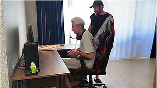 A Stepfather And His Busty Whore Took His Stepsons Virginity With Oliver Strelly And Virgin Boy