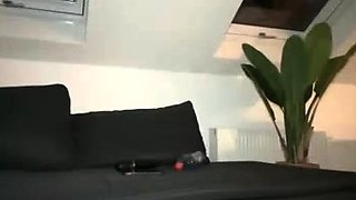 Tan stud gives a POV blowjob to his big cock