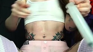 Small titted teen from EU masturbating