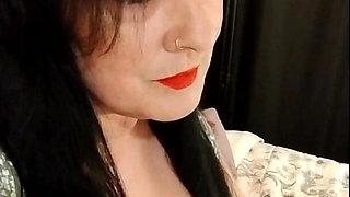 Cute Smoking MILF Red Lipstick
