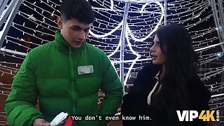 Vip4k. her wish gift was to put her Tight Pussy on a gigantic stick