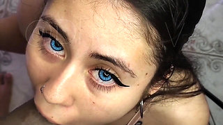 My Friend Always Lends Me His Girlfriend to Fill Her Mouth with My Cum. and She Swallows It All