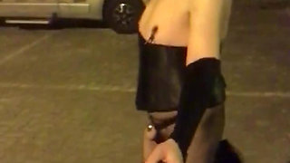 outdoor motel risky slutwalk chastity boots
