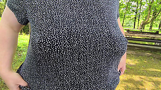 Tit and Vagina Slapping on Picnic Table