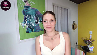 Mira Love Takes 4 Cumshots on Face & Mouth - Blowjob Facial Teen POV
