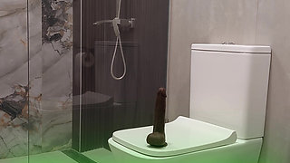 hotwife Sami Orgasm with big black dildo pussy full of cum