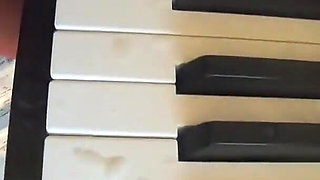 Piano Lesson Seduction Red Lingerie, Deep Pleasure & Messy Mouth Finish