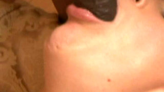 Black Dude Smashes Wet Pussy of a Tattooed Blonde While His Friend Fucks Deep Her Mouth