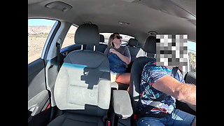 Girl No Panties Masturbating in the Taxi