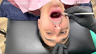 Nurse Bunny Checks Dr. Canada's Teeth Multi Angle