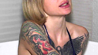 Threesome with Wild Double Penetration with Tattooed Slut Hailey Hope