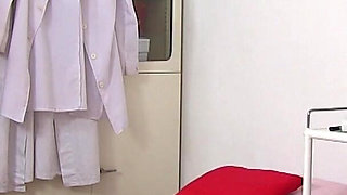 Mature gyno- freaky gyno doctor operates cam in his surgery to record patients