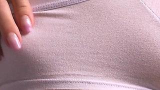 White Panties and Stockings Big Camel Toe Tease