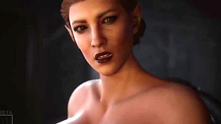Sexy 3D MILF Tutors Shy Demon on Passionate Lovemaking - Animated Futa-on-Female